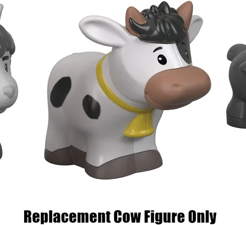 Miniatura 2 de Pieza de repuesto para el juego Fisher-Price Little People Farm Animal Friends - GFL21 ~ Figura de repuesto de vaca blanca