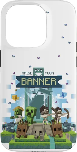 Miniatura 17 de Minecraft Legends Raise Your Banner Mobs Group Shot - Carcasa para iPhone 17