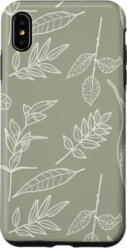 Miniatura 11 de Funda verde salvia para iPhone 13 Pro Max con diseño de hojas botánicas