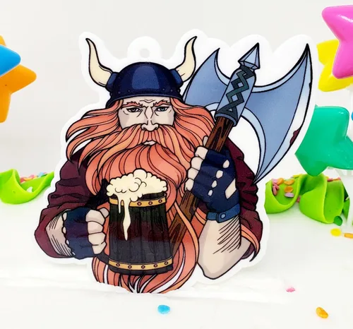 Miniatura 2 de Juego de decoración para pastel de cumpleaños de 7 piezas con temática vikinga