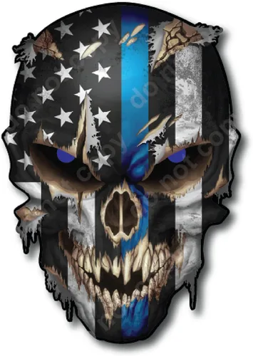 Miniatura 21 de Calcomanías de Haley Bandera Americana Calavera Adhesiva - Vinilo 3M, Ojos Reflectantes, para Autos y Camiones, Uso en Interiores, Calidad Premium
