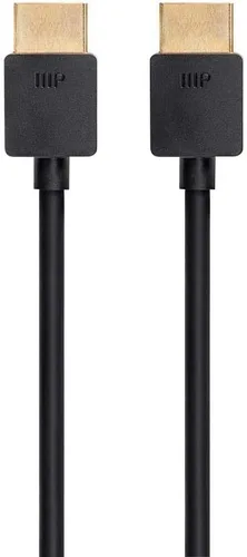 Miniatura 2 de Monoprice Cable HDMI delgado de ultra alta velocidad 8K - HDMI 2.1, 8K @60Hz, 4K @120Hz, 48Gbps, HDR, VRR, 3 pies, negro, paquete de 3