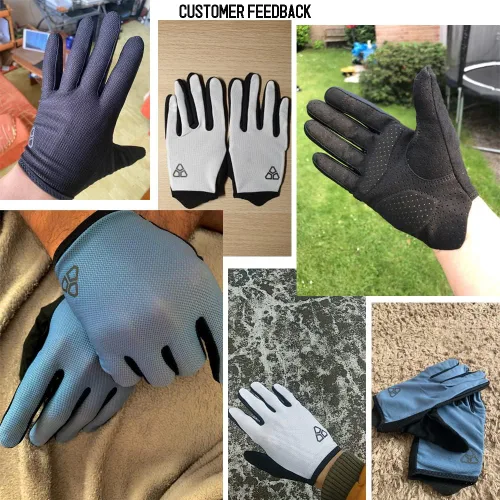 Miniatura 7 de Guantes de ciclismo Guantes de ciclismo para hombres y mujeres con acolchado de palma XRD de 0.118 pulgadas, pantalla táctil compatible