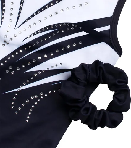 Miniatura 102 de MODAFANS Leotardos de gimnasia para niñas brillantes para bailar ballet, pantalones cortos con espalda cruzada