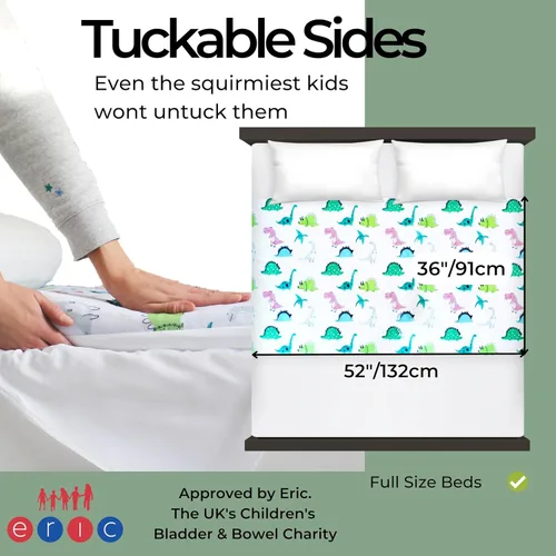 Miniatura 3 de Hygge Sheets - Almohadillas para orinar para niños y niños pequeños, 100% impermeable, almohadilla antideslizante para camas de tamaño matrimonial