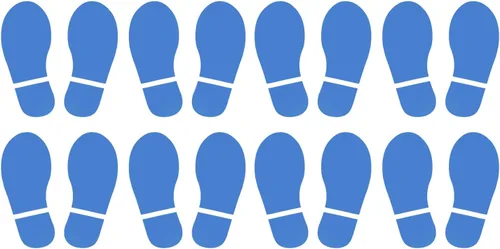 Miniatura 8 de PATIKIL Adhesivo de huellas de 6 x 2.5 pulgadas, 8 pares de zapatos de PVC para decoración de clase, guía de escaleras, color negro