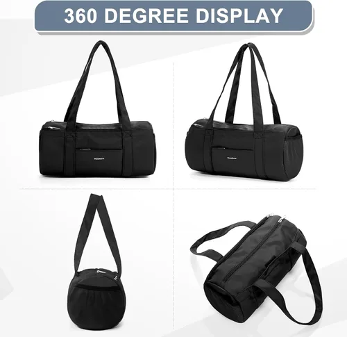 Miniatura 9 de Mini bolsa de lona pequeña de 13.78 pulgadas, bolsa de gimnasio ligera de mano para mujer, viajes, deportes, salidas diarias fáciles, 13.78 x 6.7 x