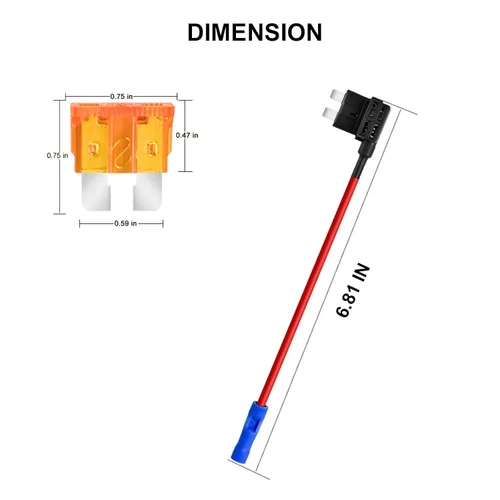 Miniatura 6 de MuHize Kit de grifos de fusibles, paquete de 5 – Grifos de adición de circuito automotriz de 12 V, adaptador de clip de bloqueo con fusible de hoja