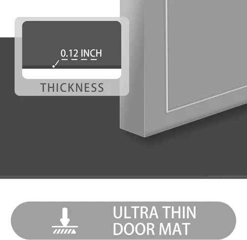 Miniatura 2 de Tapete ultradelgado para puerta de entrada interior, tapetes delgados de 1/10 pulgadas para entrada interior, parte trasera de goma antideslizante