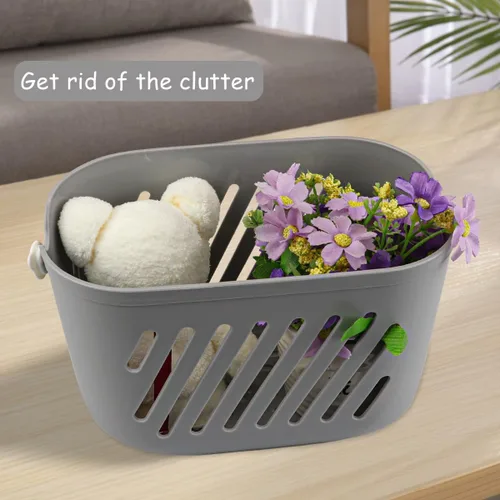 Miniatura 6 de Cesta colgante de ducha de plástico, organizador de ducha colgante con gancho, organizador de cocina portátil, cesta de almacenamiento para baño