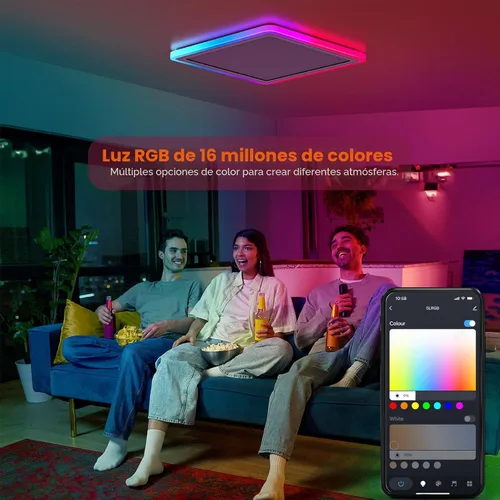 Miniatura 2 de Annaror Lámpara de techo LED inteligente WiFi, lámpara de montaje empotrado RGB de 13 pulgadas con control remoto, compatible con Alexa Google Home