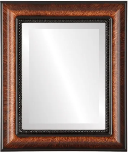 Espejo rectangular enmarcado Heritage en nogal vintage 23x29