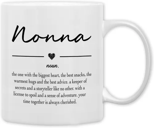 Miniatura 23 de QASHWEY Gigi Definition - Taza de café con texto en inglés "Grande", regalo de cumpleaños de la abuela y la madre, para nieta, nieto, taza