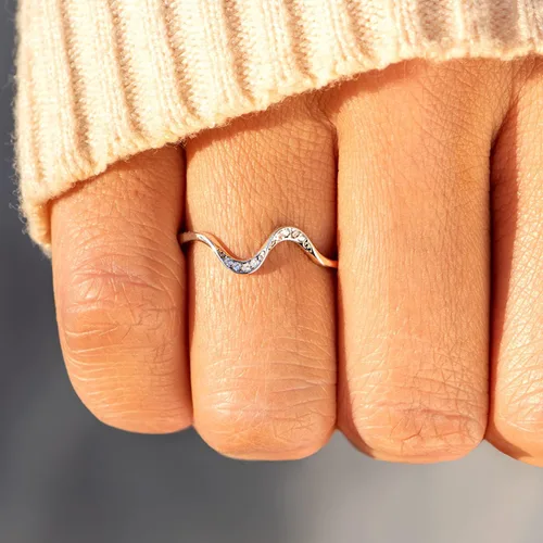 Miniatura 3 de STORYJEWELLERY Friendship Wave Ring, Best Friend Rings, Silver Ocean Wave Ring for Women, Best Friend Birthday Gifts for Women, Friendship Gifts for