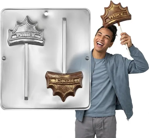 Miniatura 4 de Molde de caramelo de chocolate con piruleta Crown "Prince" 3418