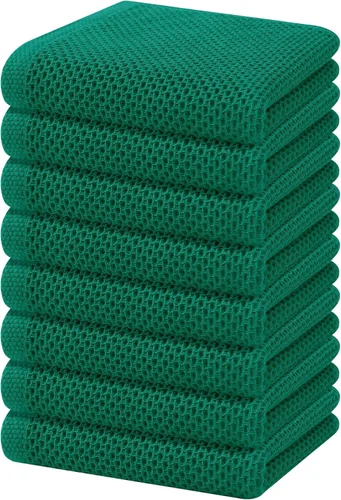 Miniatura 223 de Homaxy Paños de cocina de 100% algodón con tejido de gofre, ultra suaves, absorbentes, de secado rápido, 12 x 12 pulgadas, paquete de 6, amarillo
