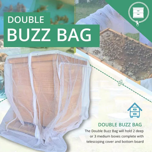 Miniatura 3 de La bolsa de malla diseñada para que los apicultores muevan las abejas de forma segura con malla de alta resistencia, cremallera YKK y costuras
