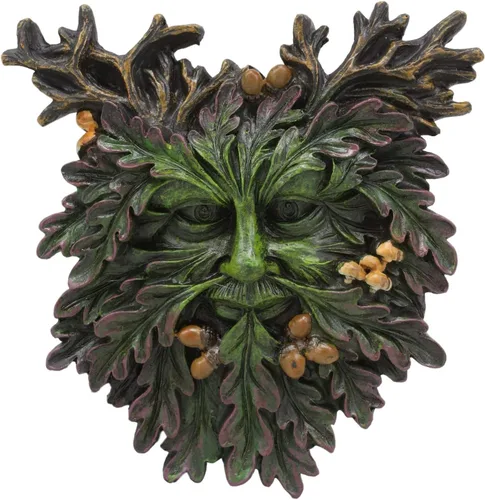 Ebros Naturaleza Espíritu Dios Otoño Euforia Celta Greenman Colgante Decoración de Pared Placa de 6 pulgadas de alto Árbol de la Vida Wiccan Bosque