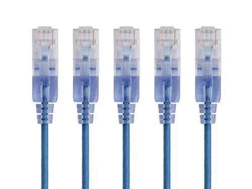 Miniatura 8 de Monoprice Cat6A - Cable de conexión Ethernet de 6 pulgadas, negro, UTP, 30 AWG, 10G, cable de cobre puro desnudo, sin enganche, RJ45, serie SlimRun