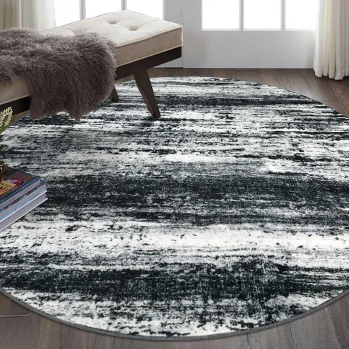 Miniatura 193 de KOZYFLY – Alfombra de pasillo moderna y lavable de diseño abstracto verde, 2 x 5 pies, antideslizante, suave y de pelo corto, ideal para cocina