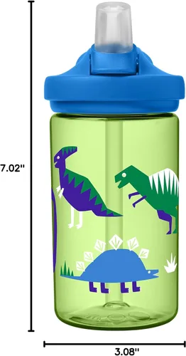 Miniatura 21 de CamelBak Eddy+ Kids Water Bottle with Bite Valve Straw, Leak‑Resistant Easy‑Sip Design for Everyday Hydration, 14oz Kids Animales de la selva