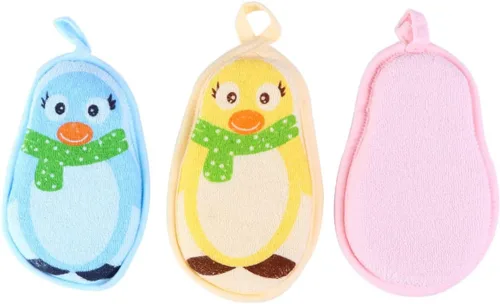 ibasenice Toalla de baño para bebé, toalla de baño para niños, toallas de baño para niños, almohadilla exfoliante, esponja de baño para niños,