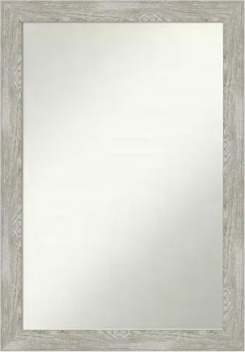 Miniatura 219 de Amanti Art Espejo de baño gris para sobre el fregadero, 31 x 48 pulgadas, espejo de tocador rectangular estrecho de color gris, marco de madera