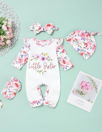 Miniatura 8 de Mono de manga larga con estampado floral para bebé o niña
