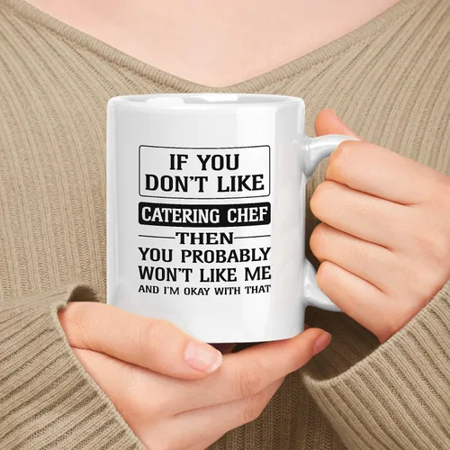 Miniatura 301 de Regalo de feliz cumpleaños para sandwichera. Taza de cerámica blanca de 11 onzas y 15 onzas con texto en inglés «If You Don't Like Me»