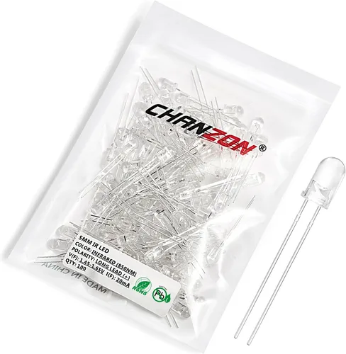 Miniatura 7 de CHANZON 100 unids 0.118 in Rayo infrarrojo IR 850nm emisor LED diodo luces (transparente transparente lente redonda DC 1.4V-1.6V 20mA) iluminación