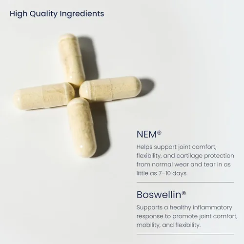 Miniatura 5 de Suplemento de apoyo articular con membrana natural de cáscara de huevo, condroitina de glucosamina, colágeno, ácido hialurónico y boswellia