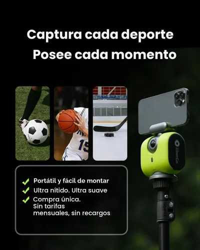 Miniatura 8 de XbotGo Cámara de acción deportiva AI Chameleon con seguimiento automático - Cámara de 4K 60FPS para fútbol y seguimiento de baloncesto para deportes