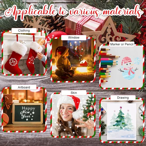 Miniatura 3 de 100 Piezas Plantillas para Pintar en Madera Plantillas Reutilizables Manualidades Plantillas de Dibujo Festivas Papel de Pared para Bricolaje Álbum