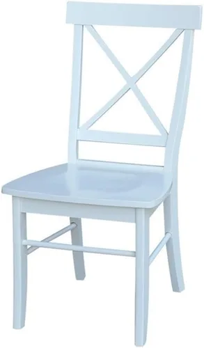 Miniatura 7 de Juego de dos sillas de comedor X-Back, color blanco