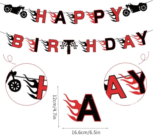 Miniatura 2 de Cartel de feliz cumpleaños, decoraciones para fiestas de cumpleaños, baby shower, niños y hombres, suministros para fiesta de cumpleaños (B)