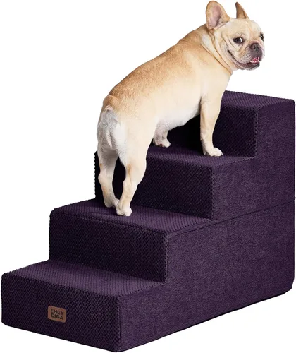 Miniatura 20 de EHEYCIGA Escaleras para perros pequeños de 13.5 pulgadas de alto, escalones para perros de 3 escalones para sofá y silla, escalones para mascotas