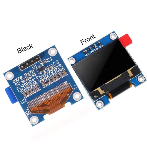 Miniatura 3 de 6 piezas 0,96 pulgadas módulo de pantalla OLED 128 x 64 I2C pantalla 0,96 pulgadas 12864 módulo OLED azul módulo de pantalla OLED IIC serie Amarillo