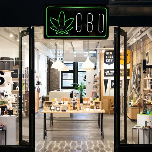 Miniatura 2 de Señal LED 'CBD' con icono de hoja por SMOKE SHOP LED – Vida útil nominal de 50,000 horas, ¡atrae a más clientes! - Letrero LED de neón de CBD