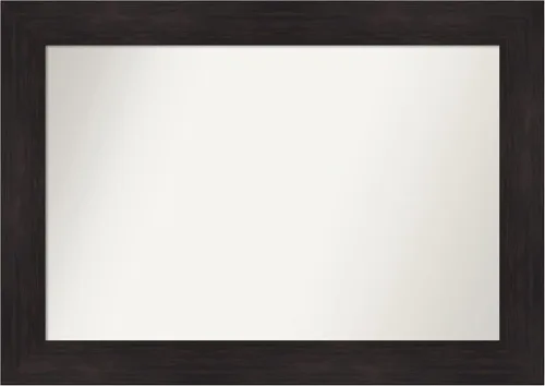 Amanti Art Espejo de baño marrón para sobre el fregadero, 27 x 38 pulgadas, espejo de tocador rectangular para muebles de color espresso, marco de