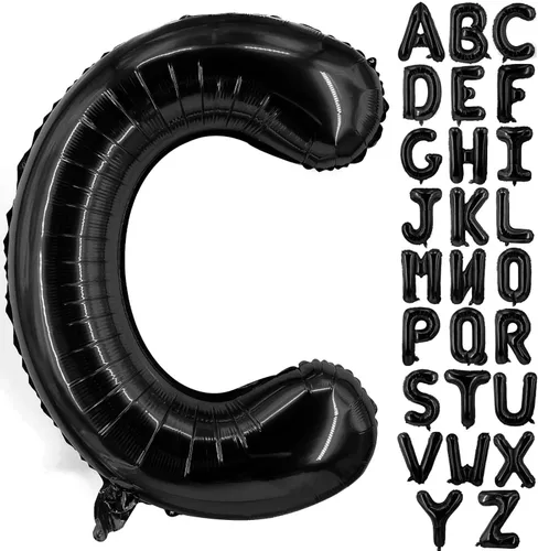 Miniatura 14 de Lovoir Globos grandes de 40 pulgadas con letras B negras de gran tamaño, globo de helio de aluminio de Mylar para decoración de fiesta de Letra B