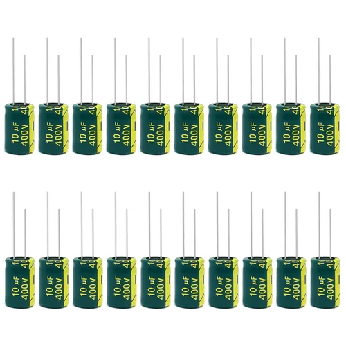 Miniatura 2 de 20 condensadores electrolíticos de 10 UF/400 V, condensadores electrolíticos de aluminio de alta frecuencia para refrigerador, TV, monitor LCD