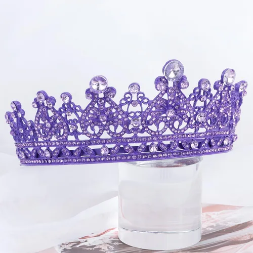 Miniatura 7 de TOBATOBA - Tiaras y coronas para mujer; tiara nupcial de cristal para novia; corona de reina princesa real; tocados de quinceañera para 15 años