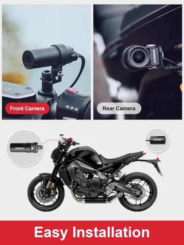 Miniatura 7 de INNOVV K6 - Cámara de salpicadero de motocicleta de doble canal QHD 2K+1080P, IP67 impermeable Mini Motocam con Wi-Fi, ángel dorado de 120°