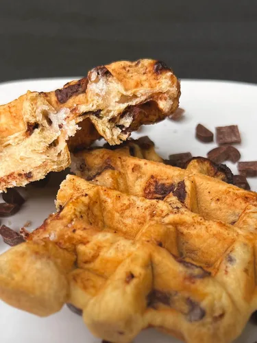 Miniatura 5 de Auténticos waffles belgas de Lieja de azúcar de perlas importados (con chispas de chocolate, [4 waffles] de 3.17 oz) (3.17 oz, 4, unidades)