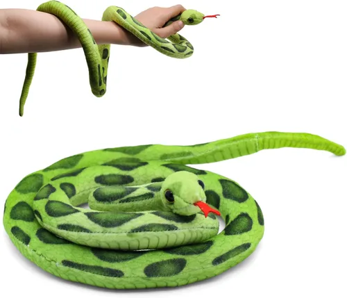 Miniatura 8 de Muñecas de serpiente de 3.6 pies de largo, animales de peluche suaves y realistas, bromas de peluche, juguetes para niños, regalos para niños