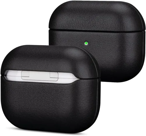 Miniatura 8 de Lopie Serie Hecha a Mano Funda de Cuero para AirPods Pro con Llavero, Completamente Envuelta con Cuero de Grano Completo Funda Protectora