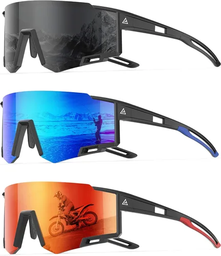Miniatura 9 de KALIYADI Gafas de sol deportivas para hombre, polarizadas, gafas de sol para mujer, gafas de sol para correr con UV400 para pesca y ciclismo