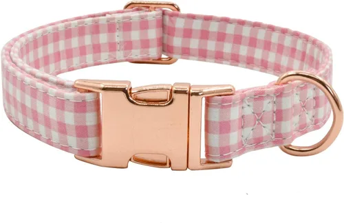 Miniatura 14 de Collar de perro con hebilla de metal, duradero y ajustable, suave para perros pequeños, medianos y grandes 03-flor5