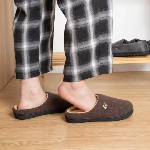 Miniatura 20 de RockDove Pantuflas tipo zueco con forro de sherpa para hombre
