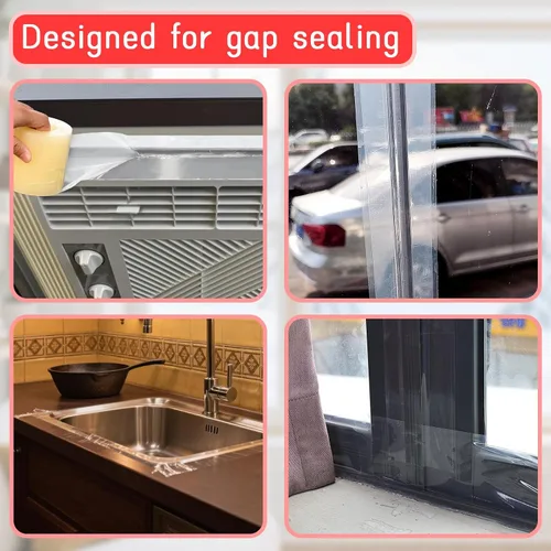 Miniatura 3 de Birllaid Cinta de Sellado Transparente para Ventanas contra el Clima, 3 Pulgadas x 55 Yardas (165 Pies), Cinta de Sellado de Aislamiento para Aire